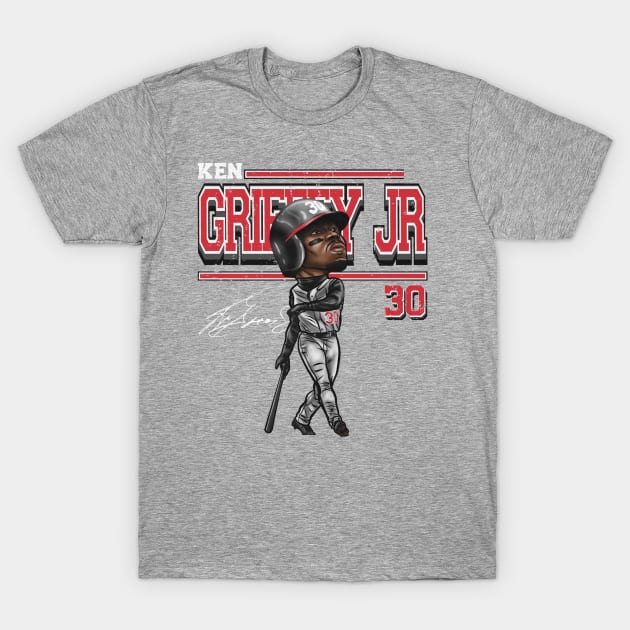 Ken Griffey Jr. Cincinnati Cartoon T-Shirt by danlintonpro